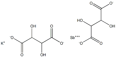 L(+)Potassium antimony tartrate 结构式