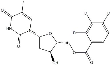 5'-O-Benzoyl-D3-thymidine 结构式