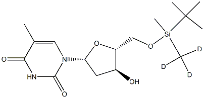 5'-O-tert-Butyldimethylsilyl-D3-thymidine 结构式