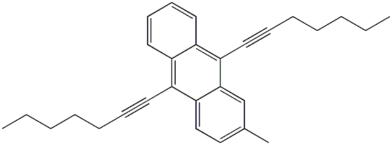 9,10-DIHEPT-1-YNYL-2-METHYLANTHRACENE 结构式