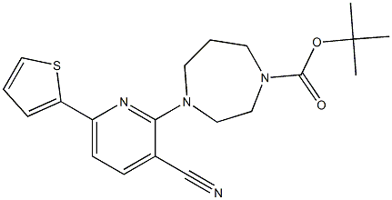 4-(3-CYANO-6-THIOPHEN-2-YL-PYRIDIN-2-YL)-[1,4]DIAZEPANE-1-CARBOYLIC ACID TERT-BUTYL ESTER 结构式