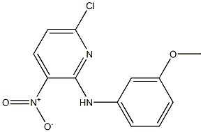 (6-CHLORO-3-NITRO-PYRIDIN-2-YL)-(3-METHOXY-PHENYL)-AMINE 结构式