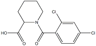 1-(2,4-DICHLOROBENZOYL)PIPERIDINE-2-CARBOXYLIC ACID 结构式