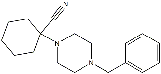 1-(4-BENZYLPIPERAZIN-1-YL)CYCLOHEXANECARBONITRILE 结构式