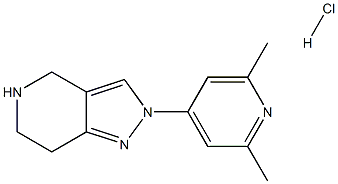 2-(2,6-DIMETHYLPYRIDIN-4-YL)-4,5,6,7-TETRAHYDRO-2H-PYRAZOLO[4,3-C]PYRIDINE HYDROCHLORIDE 结构式