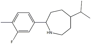 2-(3-FLUORO-4-METHYLPHENYL)-5-ISOPROPYLAZEPANE 结构式