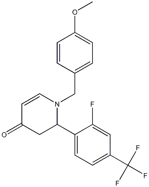 2-[2-FLUORO-4-(TRIFLUOROMETHYL)PHENYL]-1-(4-METHOXYBENZYL)-2,3-DIHYDROPYRIDIN-4(1H)-ONE 结构式