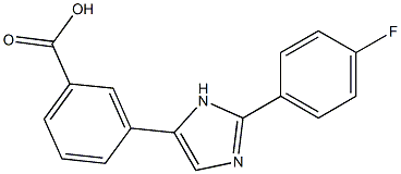 3-[2-(4-FLUOROPHENYL)-1H-IMIDAZOL-5-YL]BENZOIC ACID 结构式