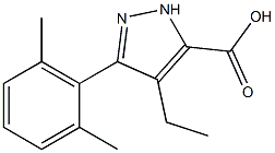 5-(2,6-DIMETHYL-PHENYL)-4-ETHYL-2H-PYRAZOLE-3-CARBOXYLIC ACID 结构式