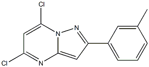 5,7-DICHLORO-2-(3-METHYLPHENYL)PYRAZOLO[1,5-A]PYRIMIDINE 结构式