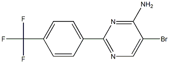 5-BROMO-2-[4-(TRIFLUOROMETHYL)PHENYL]PYRIMIDIN-4-AMINE 结构式