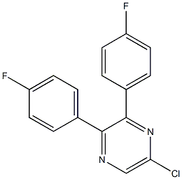 5-CHLORO-2,3-BIS(4-FLUOROPHENYL)PYRAZINE 结构式