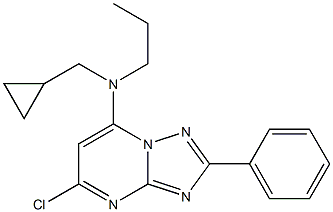 5-CHLORO-N-(CYCLOPROPYLMETHYL)-2-PHENYL-N-PROPYL[1,2,4]TRIAZOLO[1,5-A]PYRIMIDIN-7-AMINE 结构式