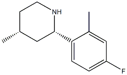 CIS-2-(4-FLUORO-2-METHYLPHENYL)-4-METHYLPIPERIDINE 结构式