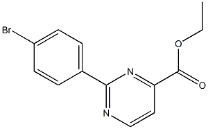 ETHYL 2-(4-BROMOPHENYL)-4-PYRIMIDINE CARBOXYLATE 结构式