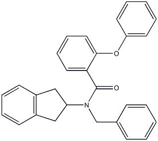 N-BENZYL-N-(2,3-DIHYDRO-1H-INDEN-2-YL)-2-PHENOXYBENZAMIDE 结构式