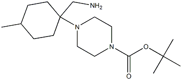TERT-BUTYL 4-[1-(AMINOMETHYL)-4-METHYLCYCLOHEXYL]PIPERAZINE-1-CARBOXYLATE 结构式