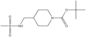 TERT-BUTYL 4-{[(METHYLSULFONYL)AMINO]METHYL}PIPERIDINE-1-CARBOXYLATE 结构式