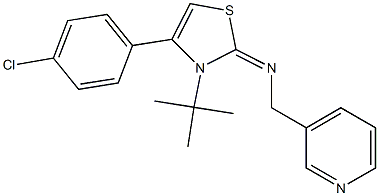 N-[3-(tert-butyl)-4-(4-chlorophenyl)-1,3-thiazol-2(3H)-yliden](3-pyridinyl)methanamine 结构式