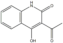 3-acetyl-4-hydroxy-2(1H)-quinolinone 结构式