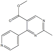 methyl 2-methyl-4-(4-pyridinyl)-5-pyrimidinecarboxylate 结构式