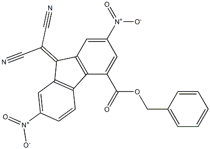 benzyl 9-(dicyanomethylene)-2,7-dinitro-9H-4-fluorenecarboxylate 结构式
