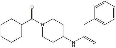 N1-[1-(cyclohexylcarbonyl)-4-piperidyl]-2-phenylacetamide 结构式