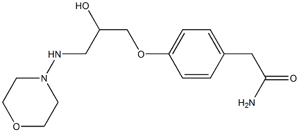 2-{4-[2-hydroxy-3-(morpholinoamino)propoxy]phenyl}acetamide 结构式