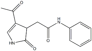 N1-phenyl-2-(4-acetyl-2-oxo-2,3-dihydro-1H-pyrrol-3-yl)acetamide 结构式