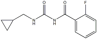 N-cyclopropylmethyl-N'-(2-fluorobenzoyl)urea 结构式