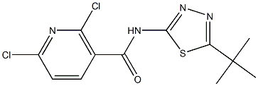 N-[5-(tert-butyl)-1,3,4-thiadiazol-2-yl]-2,6-dichloronicotinamide 结构式