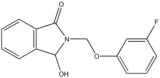 2-[(3-fluorophenoxy)methyl]-3-hydroxy-1-isoindolinone 结构式