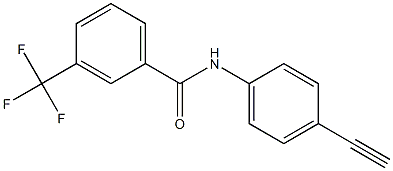 N-(4-ethynylphenyl)-3-(trifluoromethyl)benzenecarboxamide 结构式