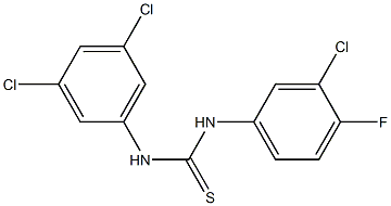 N-(3-chloro-4-fluorophenyl)-N'-(3,5-dichlorophenyl)thiourea 结构式