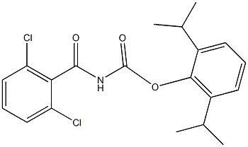 2,6-diisopropylphenyl N-(2,6-dichlorobenzoyl)carbamate 结构式