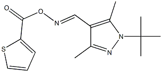 1-(tert-butyl)-3,5-dimethyl-4-({[(2-thienylcarbonyl)oxy]imino}methyl)-1H-pyrazole 结构式