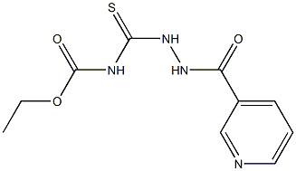 ethyl N-{[2-(3-pyridylcarbonyl)hydrazino]carbothioyl}carbamate 结构式