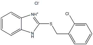 2-[(2-chlorobenzyl)thio]-3H-benzo[d]imidazol-1-ium chloride 结构式