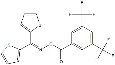 N-{[3,5-bis(trifluoromethyl)benzoyl]oxy}-N-[di(2-thienyl)methylene]amine 结构式