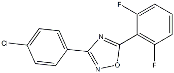 3-(4-chlorophenyl)-5-(2,6-difluorophenyl)-1,2,4-oxadiazole 结构式