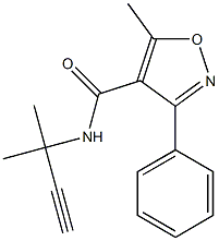 N4-(1,1-dimethyl-2-propynyl)-5-methyl-3-phenyl-4-isoxazolecarboxamide 结构式