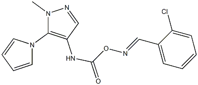 4-{[({[(2-chlorophenyl)methylene]amino}oxy)carbonyl]amino}-1-methyl-5-(1H-pyrrol-1-yl)-1H-pyrazole 结构式