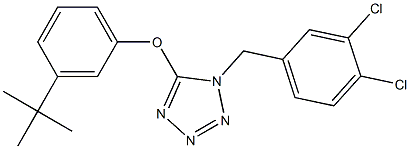 3-(tert-butyl)phenyl 1-(3,4-dichlorobenzyl)-1H-1,2,3,4-tetraazol-5-yl ether 结构式