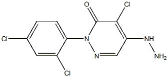 4-Chloro-2-(2,4-dichlorophenyl)-5-hydrazinopyridazine-3(2H)-one 结构式