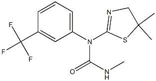N-(5,5-dimethyl-4,5-dihydro-1,3-thiazol-2-yl)-N'-methyl-N-[3-(trifluoromethyl)phenyl]urea 结构式