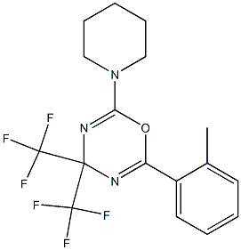 2-(2-methylphenyl)-6-piperidino-4,4-di(trifluoromethyl)-4H-1,3,5-oxadiazine 结构式