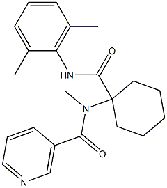 N-{1-[(2,6-dimethylanilino)carbonyl]cyclohexyl}-N-methylnicotinamide 结构式