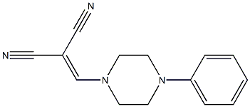 2-[(4-phenylpiperazino)methylene]malononitrile 结构式