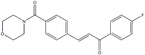 (E)-1-(4-fluorophenyl)-3-[4-(morpholinocarbonyl)phenyl]-2-propen-1-one 结构式