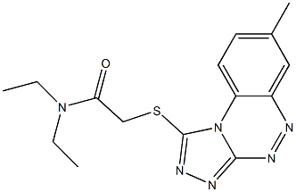 N1,N1-diethyl-2-[(7-methylbenzo[e][1,2,4]triazolo[3,4-c][1,2,4]triazin-1-yl)thio]acetamide 结构式